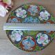 Vintage Japanese plate – Hand-painted cranes and flowers