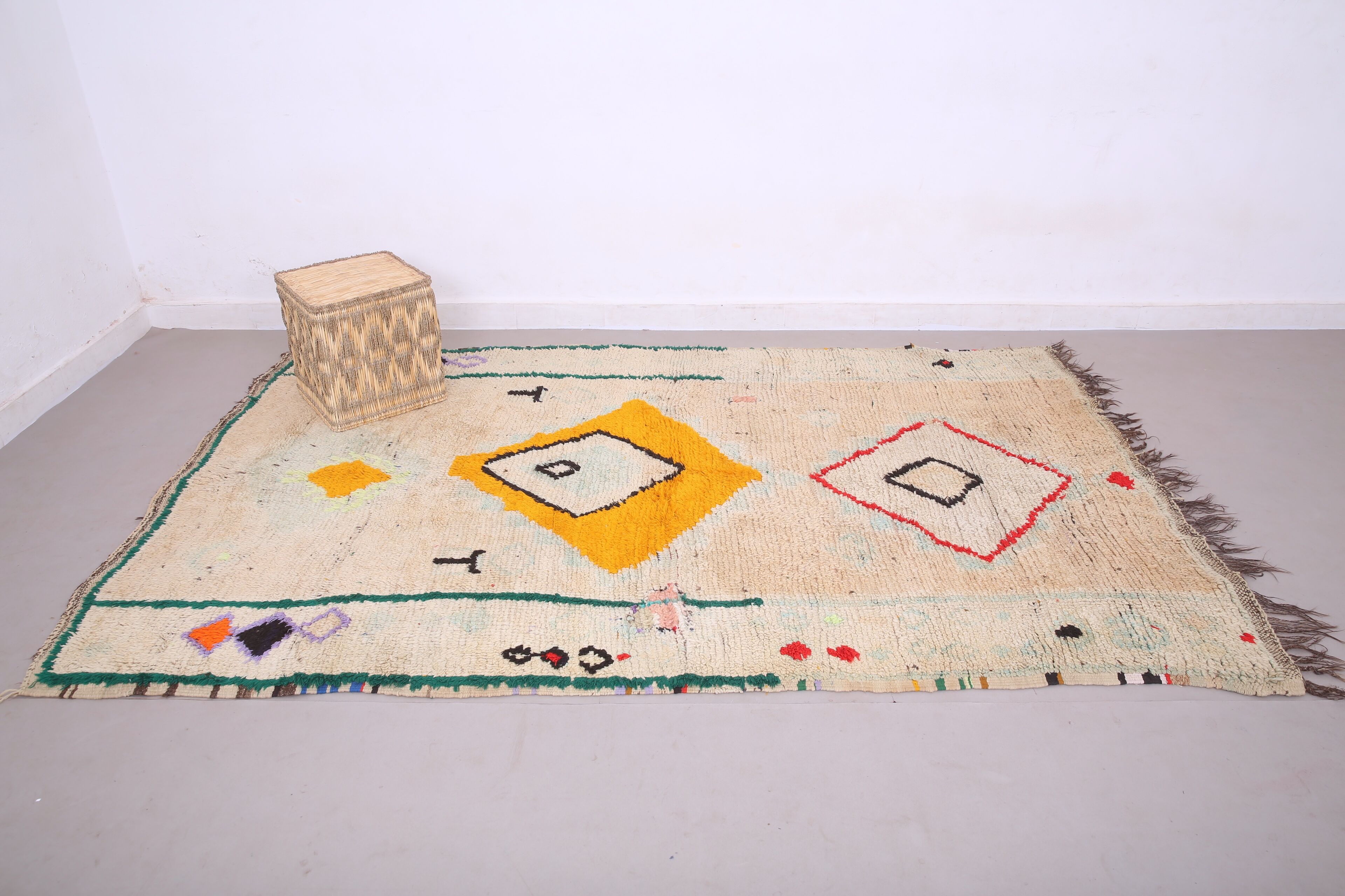 Vintage Moroccan Rug 172 x 275 cm - Berber rug Handmade - Bohemian Wool Rug