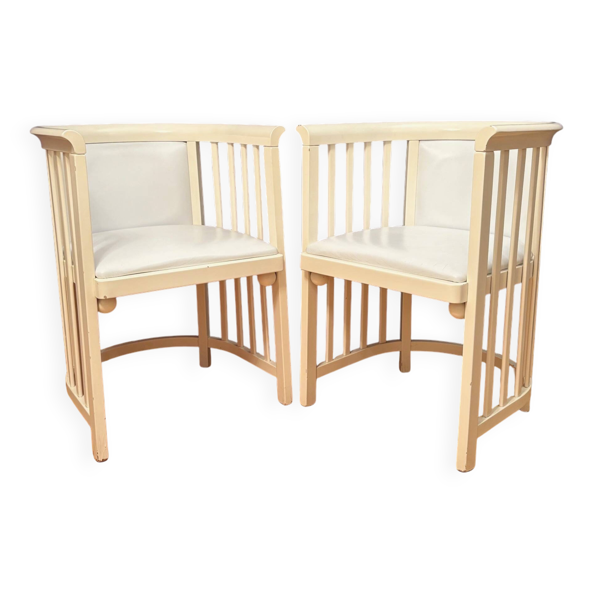 Pair of armchairs designed by Josef Hoffmann for Cabaret Fledermaus, Austri