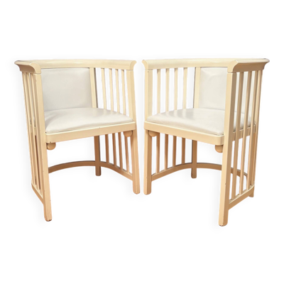 Pair of armchairs designed by Josef Hoffmann for Cabaret Fledermaus, Austri
