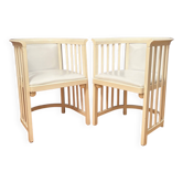 Pair of armchairs designed by Josef Hoffmann for Cabaret Fledermaus, Austria
