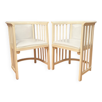 Pair of armchairs designed by Josef Hoffmann for Cabaret Fledermaus, Austri