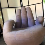 Pop Art swivel armchair - mauve velvet - circa 80/90 - very good condition