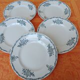 5 Terre de feu Saint Amand series 4010 plates in perfect condition