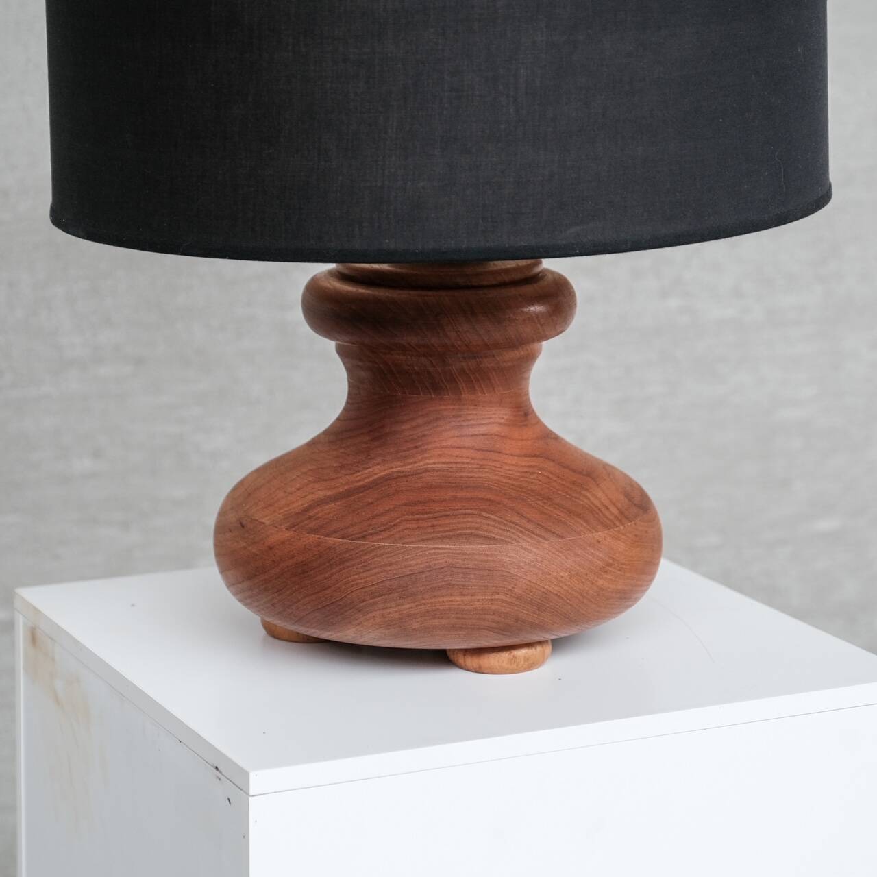 Mid-Century Italian Wooden Table Lamp