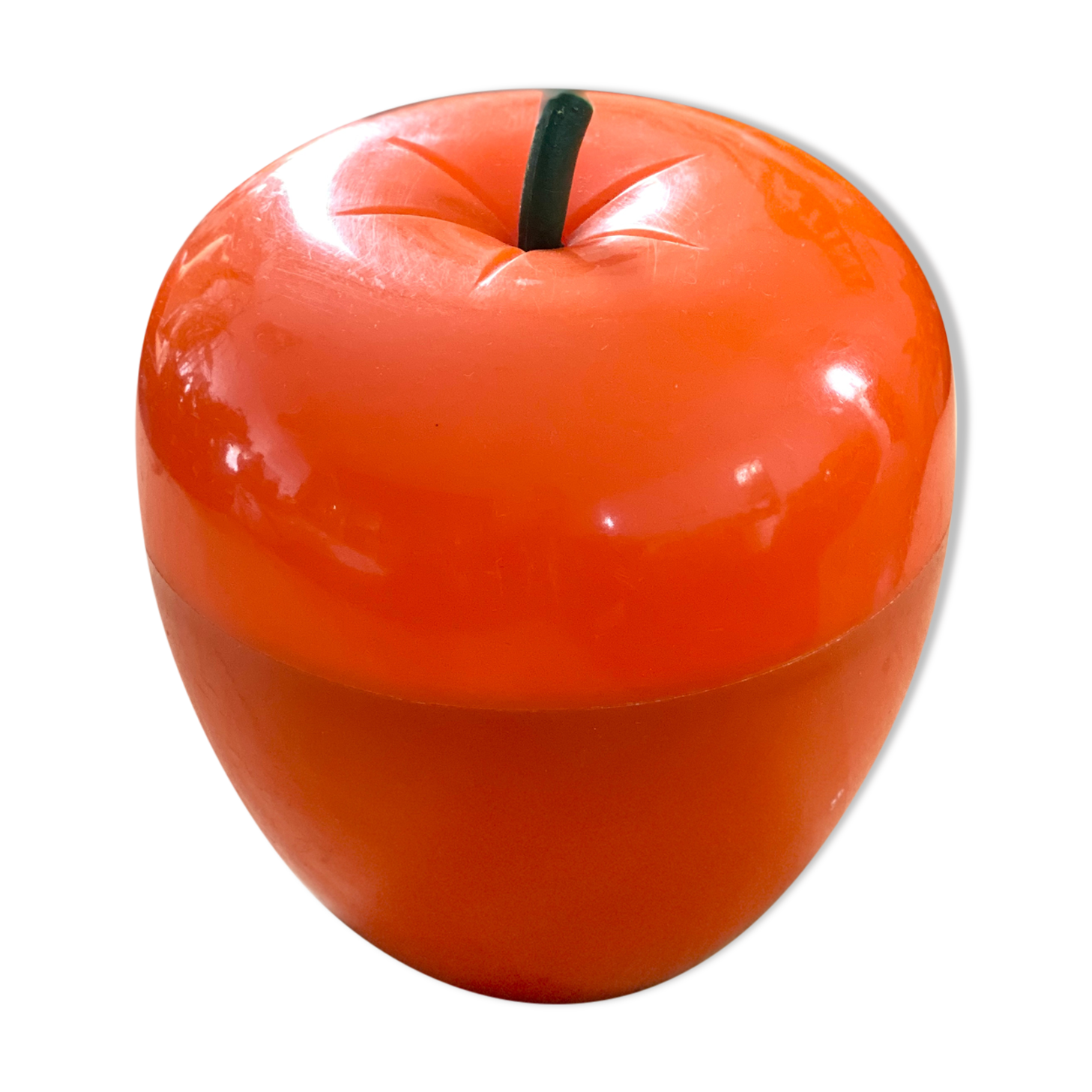 Vintage orange apple ice bucket