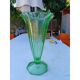 Green glass vase