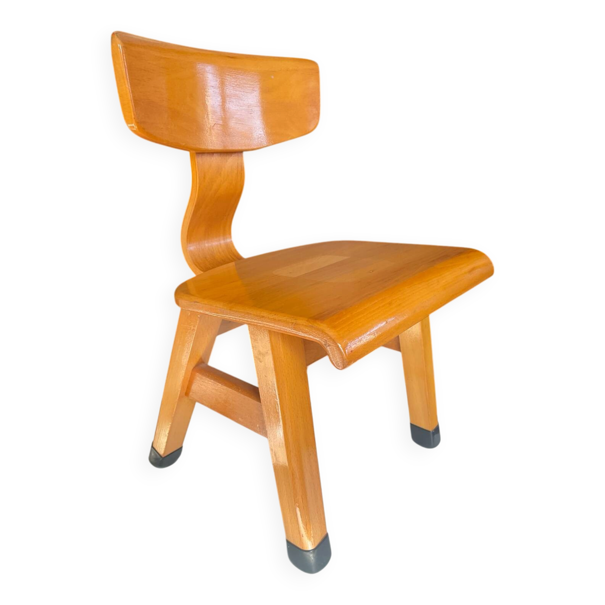 Vintage beech chair from the 1950s-60s.