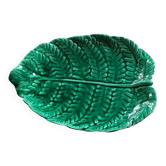 Fern leaf plate Sarreguemines green