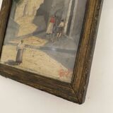 Painting from 1900, placed under glass