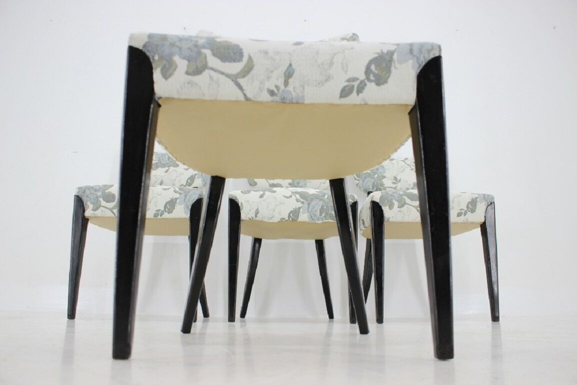 4 1950s Jindrich Halabala dining chairs,Czechoslovakia