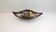 Vintage decorative dish in brown and yellow glazed ceramic from the 70s