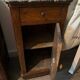 Set of 2 vintage wooden bedside tables with marble.