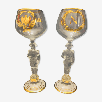 2 verres à cognac Napoléon