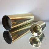 Danish mid century brass candleholders set of 2