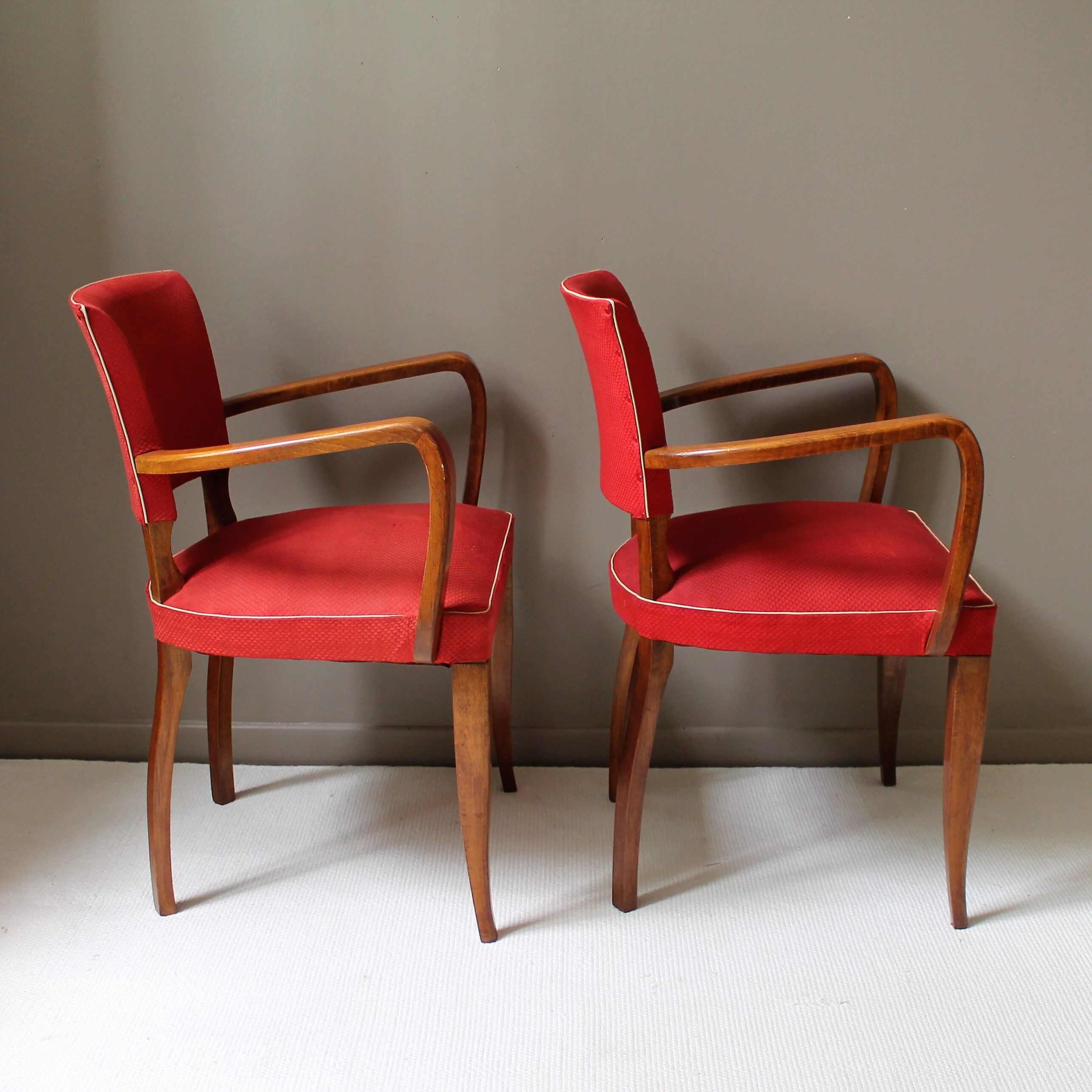 Paire de fauteuils bridge des années vintage