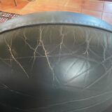 Green leather club chairs