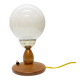Wooden bedside lamp, S.P. Metal Kraków, 1960s