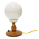 Wooden bedside lamp, S.P. Metal Kraków, 1960s