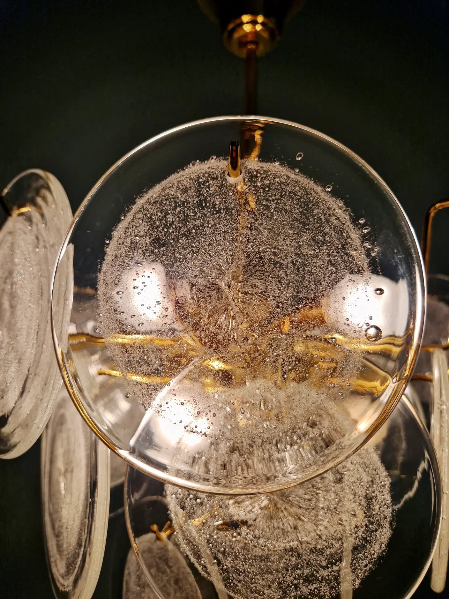 Murano glass disc chandelier, Italy, 1970s