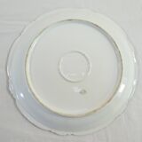 Pair of limoges porcelain plate ''Mandavy de mavaleix'' rose decoration