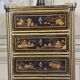 Pair of Louis XVI Weekly Tables in Black and Gold Lacquer, 18th Century