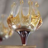 Vintage pendant light, Oberglass Austria glass pendant light, Murano style