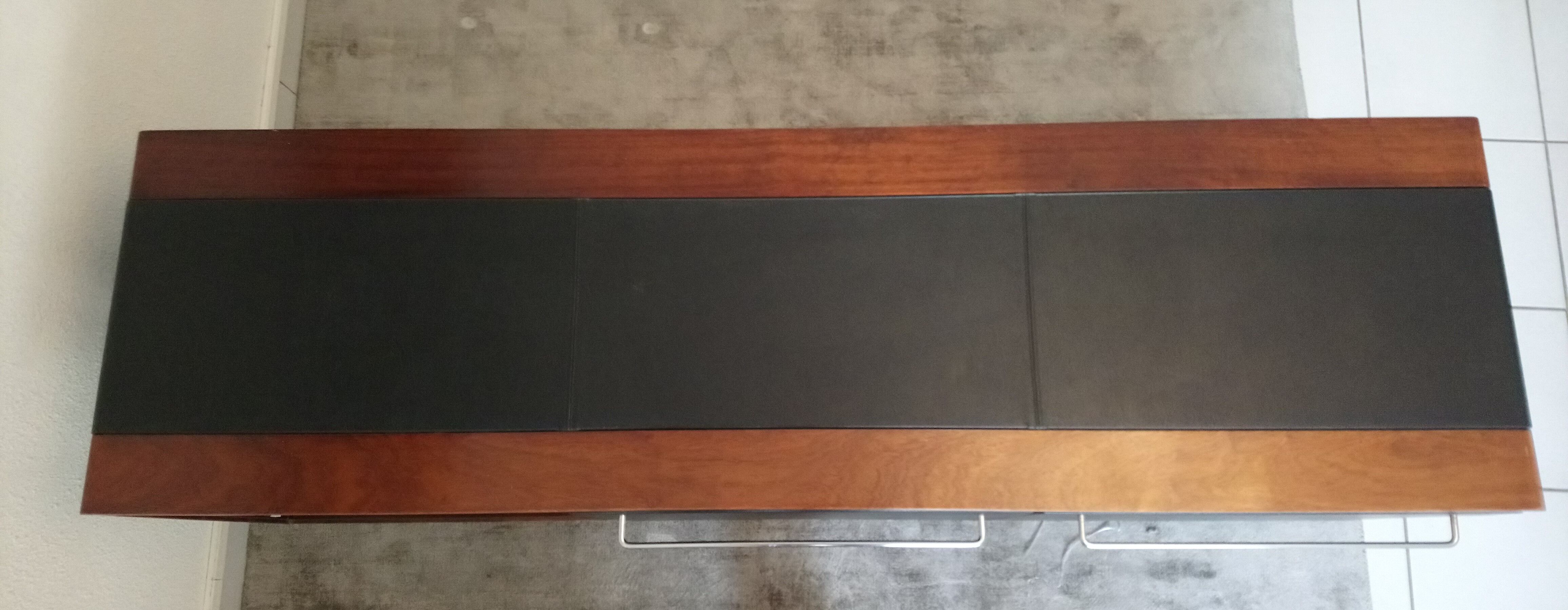 Rare row of wood and leatherette of the 60s 70s