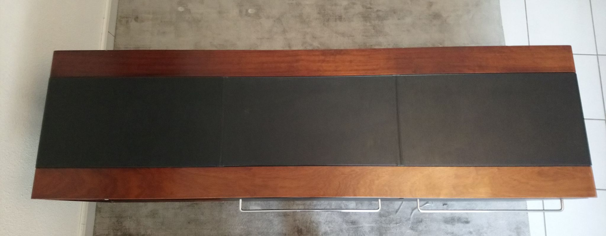 Rare row of wood and leatherette of the 60s 70s