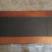 Rare row of wood and leatherette of the 60s 70s