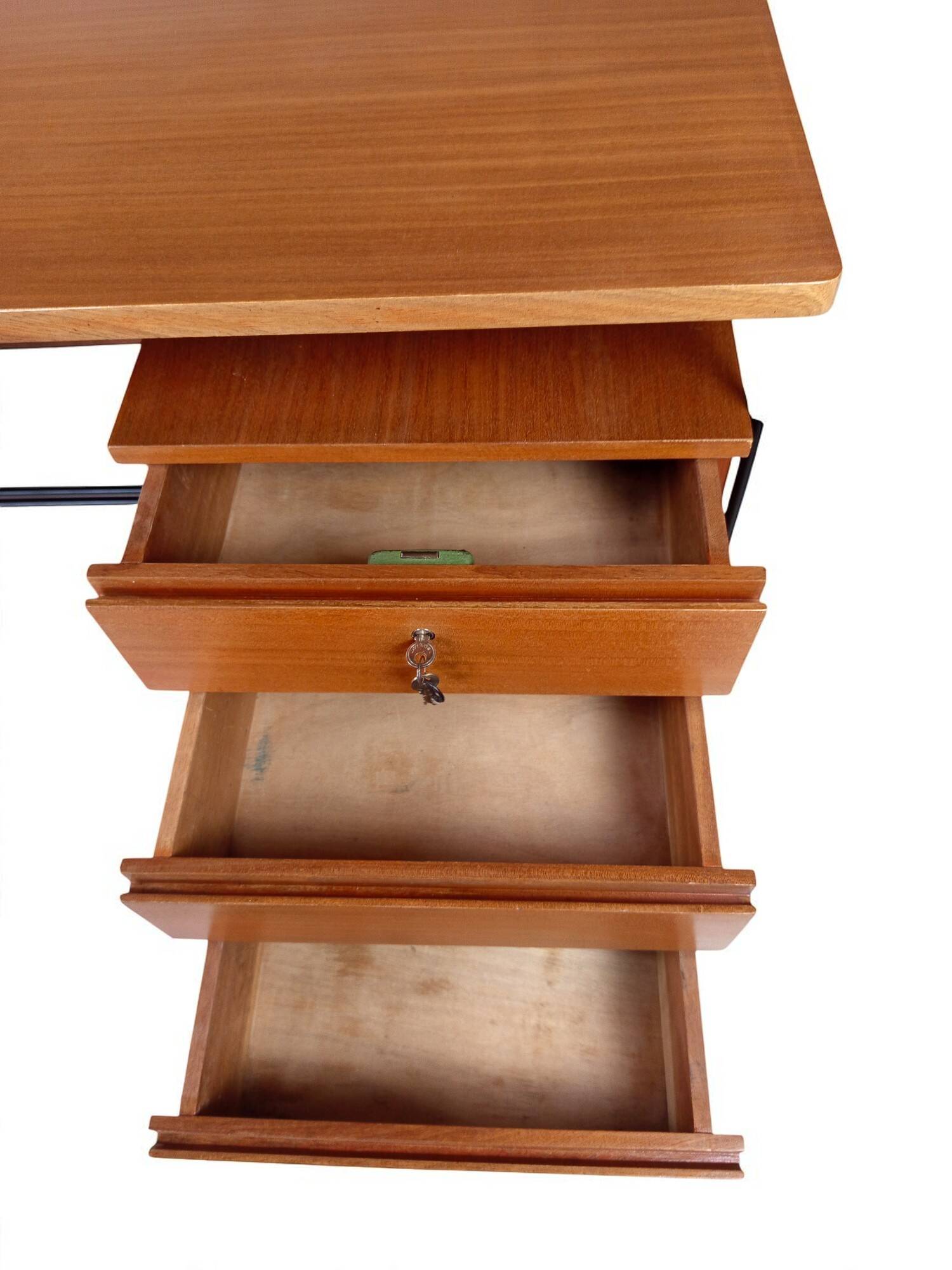 Double caisson desk modernist ARP (Guariche, Motte, Mortier) – 1955