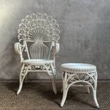 Emmanuelle armchair + footrest