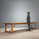 Antique oak and metal table, Italy, 20th century