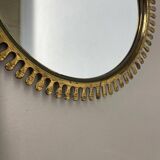 Miroir mural en laiton par Vereinigte Werkstätten, 1950