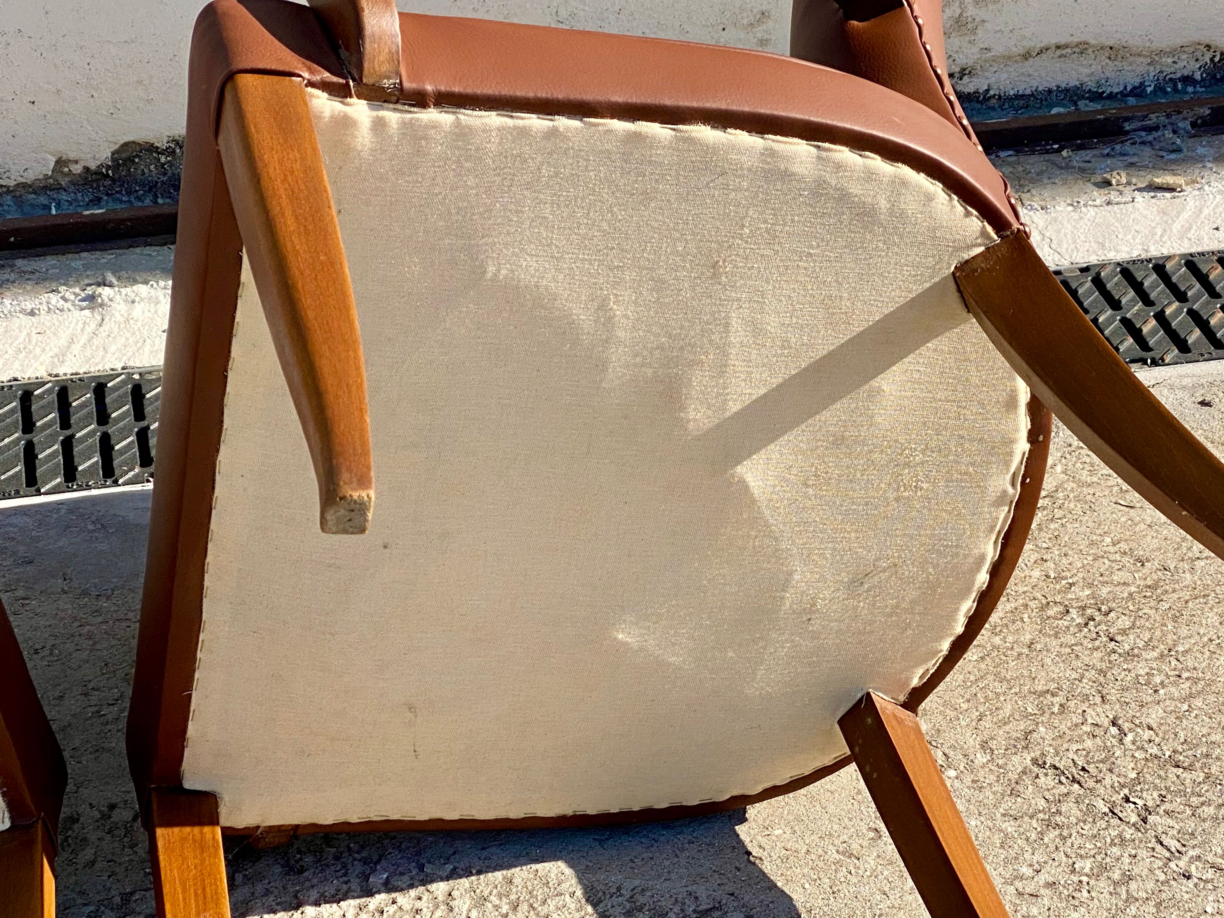 Pair of 50s bridge armchairs