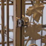 Gold metal wine rack or cocktail bar, 1950s, italy