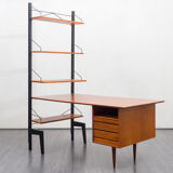 Royal set, desk and shelf, teak, Poul Cadovius