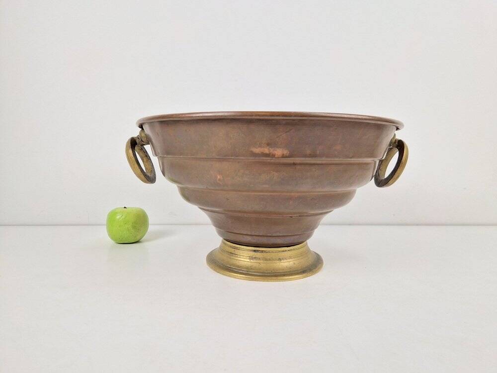 Vintage Copper and Brass Champagne Cooler, France, 1950s
