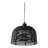 Black wicker pendant light