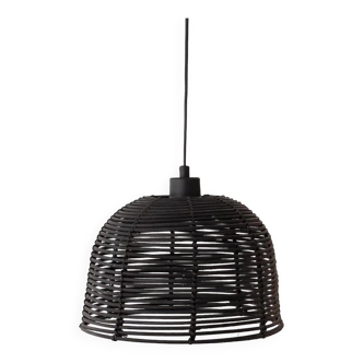 Black wicker pendant light