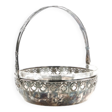 Fruit basket, Art Nouveau, silver-plated brass, WMF, Germany, early 20th century