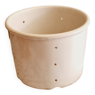 Pot faisselle grès beige