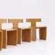 Vintage sculptural dining chairs, set of 5