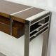 Console de style Art déco en bois et métal chromé