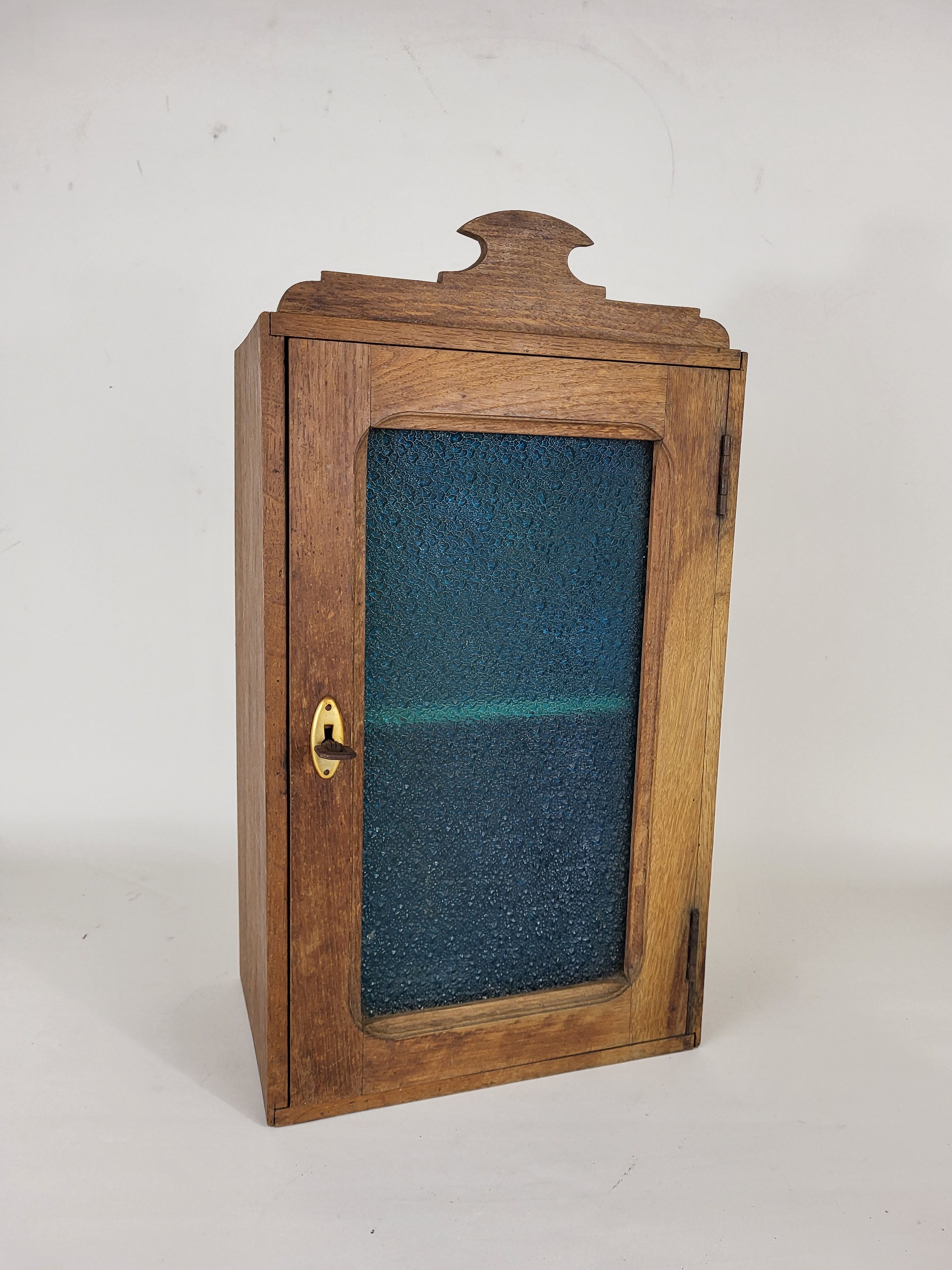 Wood art nouveau style medicine cabinet