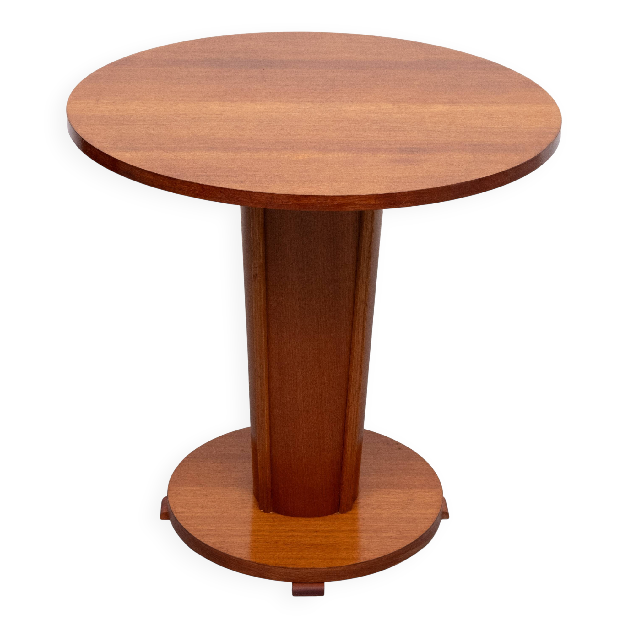 Stunning Dutch Art Deco Amsterdam school round center table 1930s