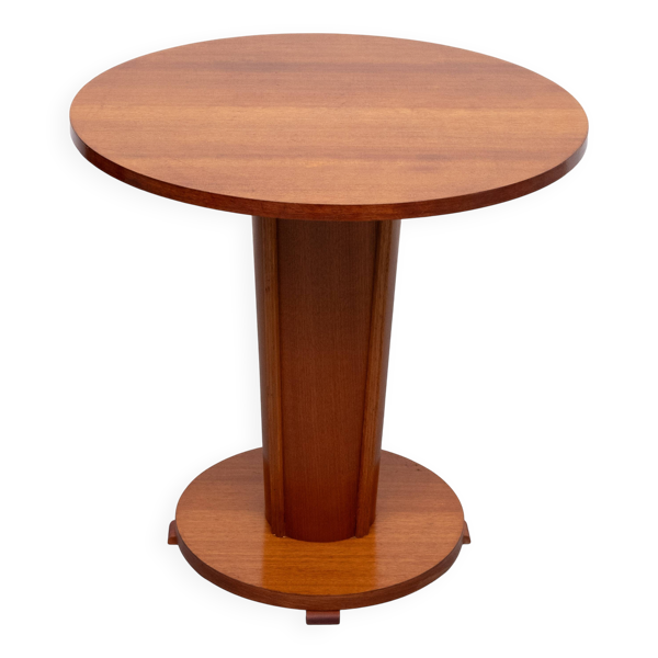 Superbe table ronde Art Déco de l'école d'Amsterdam des années 1930.