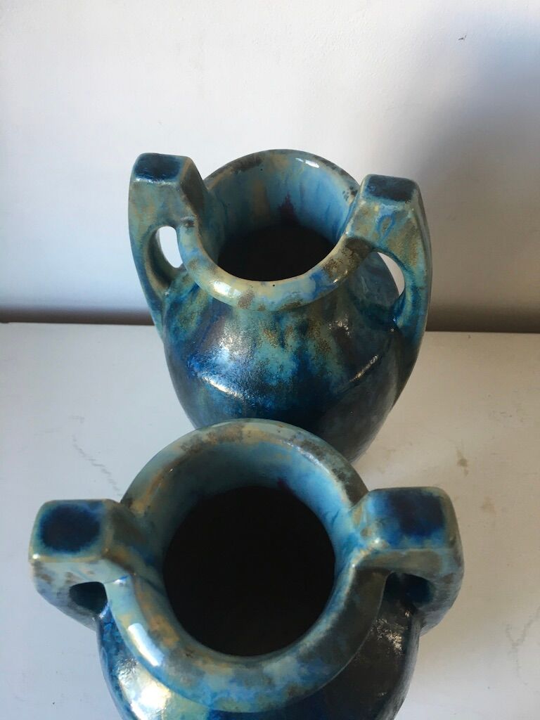 Paire de vases Pierrefonds Art Déco