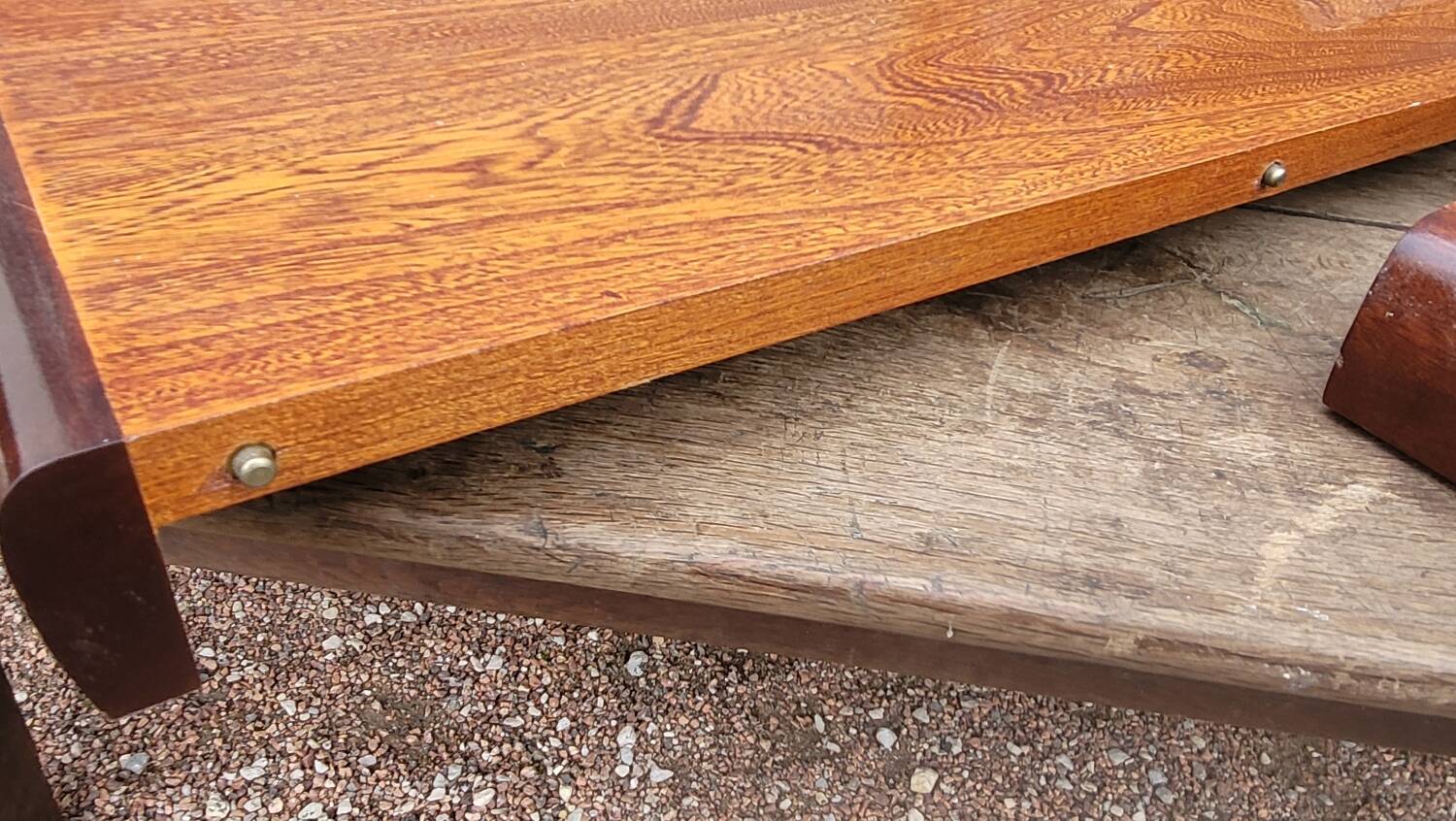 Vintage Scandinavian style table with 2 teak extensions, 1960s