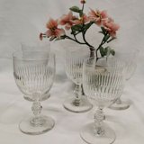 Lot 5 old crystal wine glasses